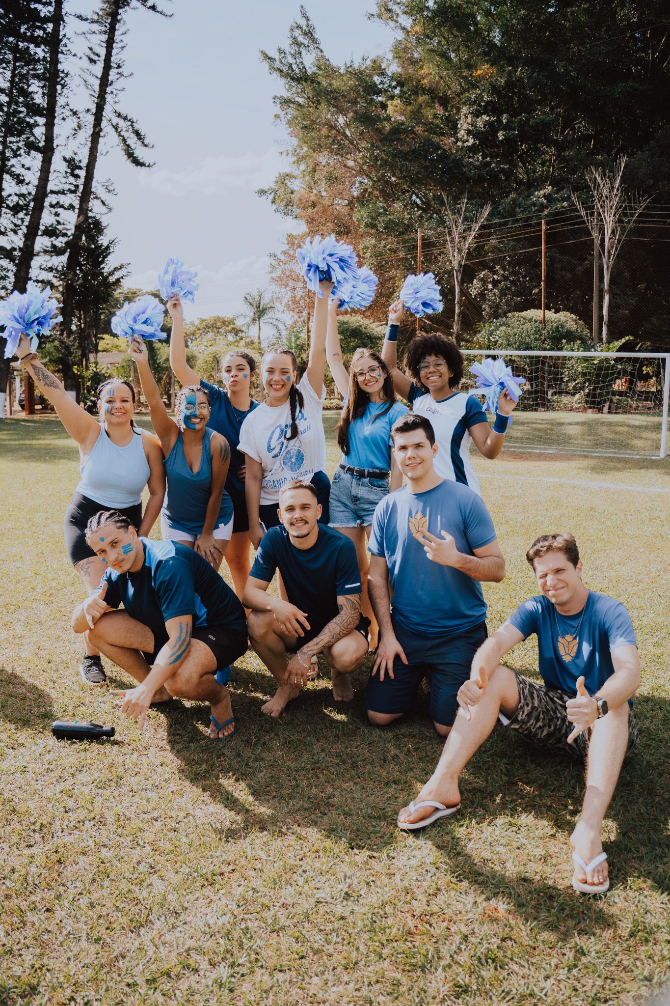 Equipe azul reunida